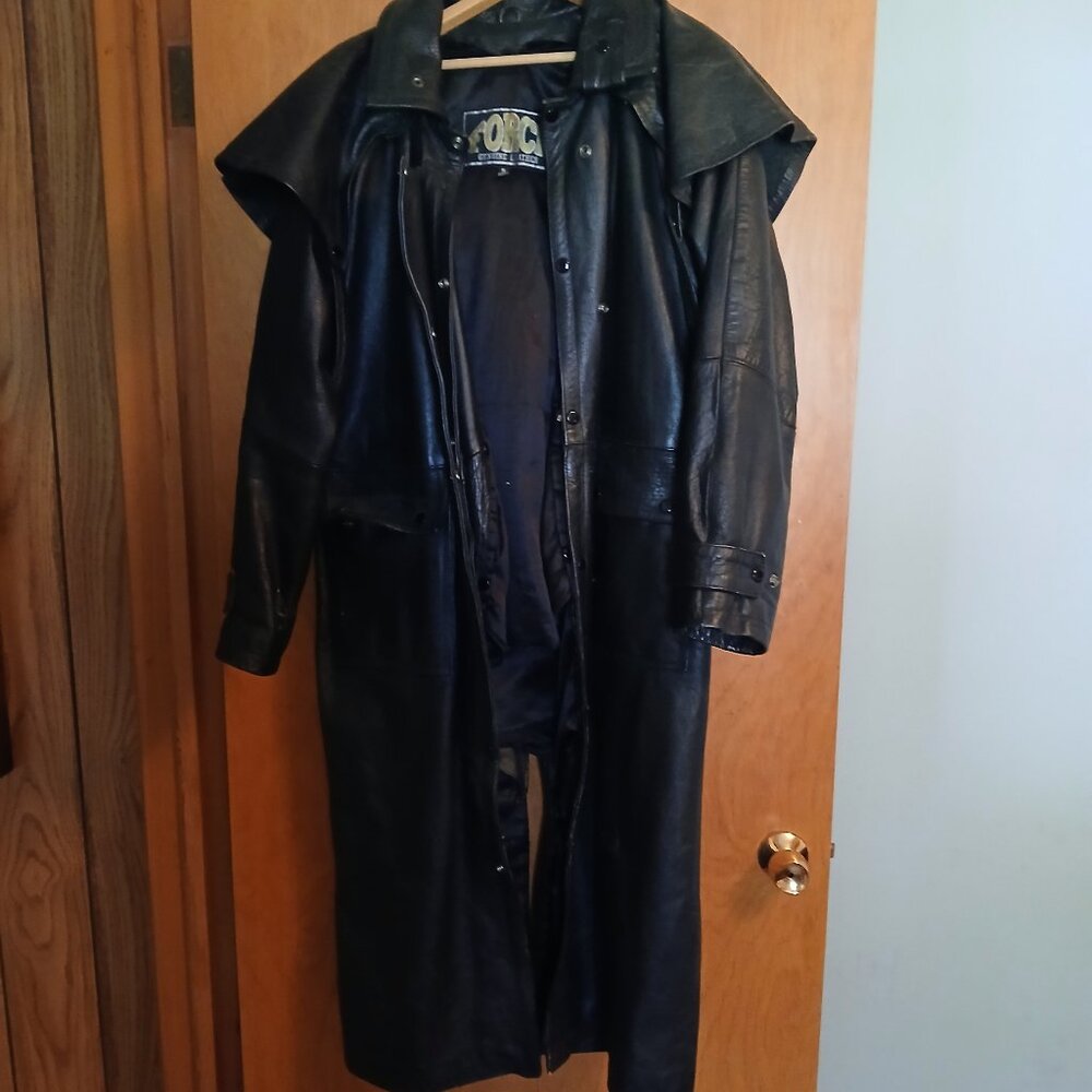 Vintage Full Length Leather Duster